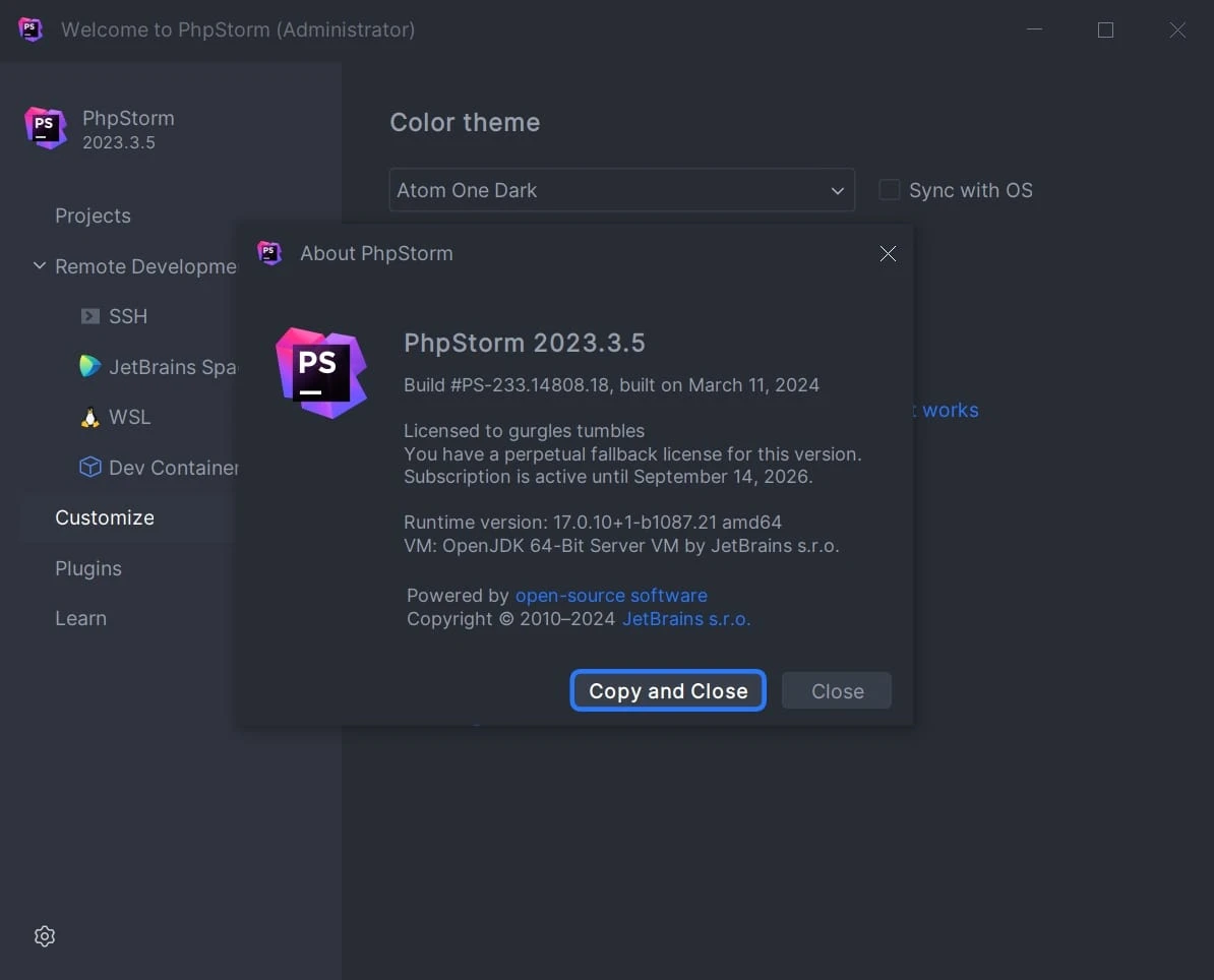 PhpStorm v2023.3.5 便携增强版